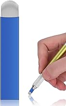 ATOMUS 50pcs 18U Disposable Microblading Needles Tattoo Eyebrow Microblading Pen Permanent Makeup Needles (18 Pins)