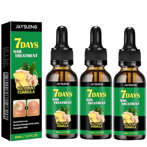 3Pcs Ginger Nail Treatment 7days Nail Growth Serum Solution Ginger Cuticle Care Oil for Nails Strengthener Promote Nail Healthy Grow(30ml)