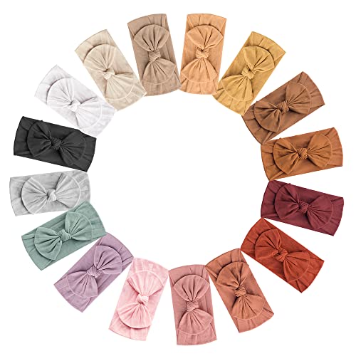 Image of Prohouse 16PCS Baby Nylon Headbands Hairbands Hair Bow Elastics for Baby Girls Newborn Infant Toddlers Kids