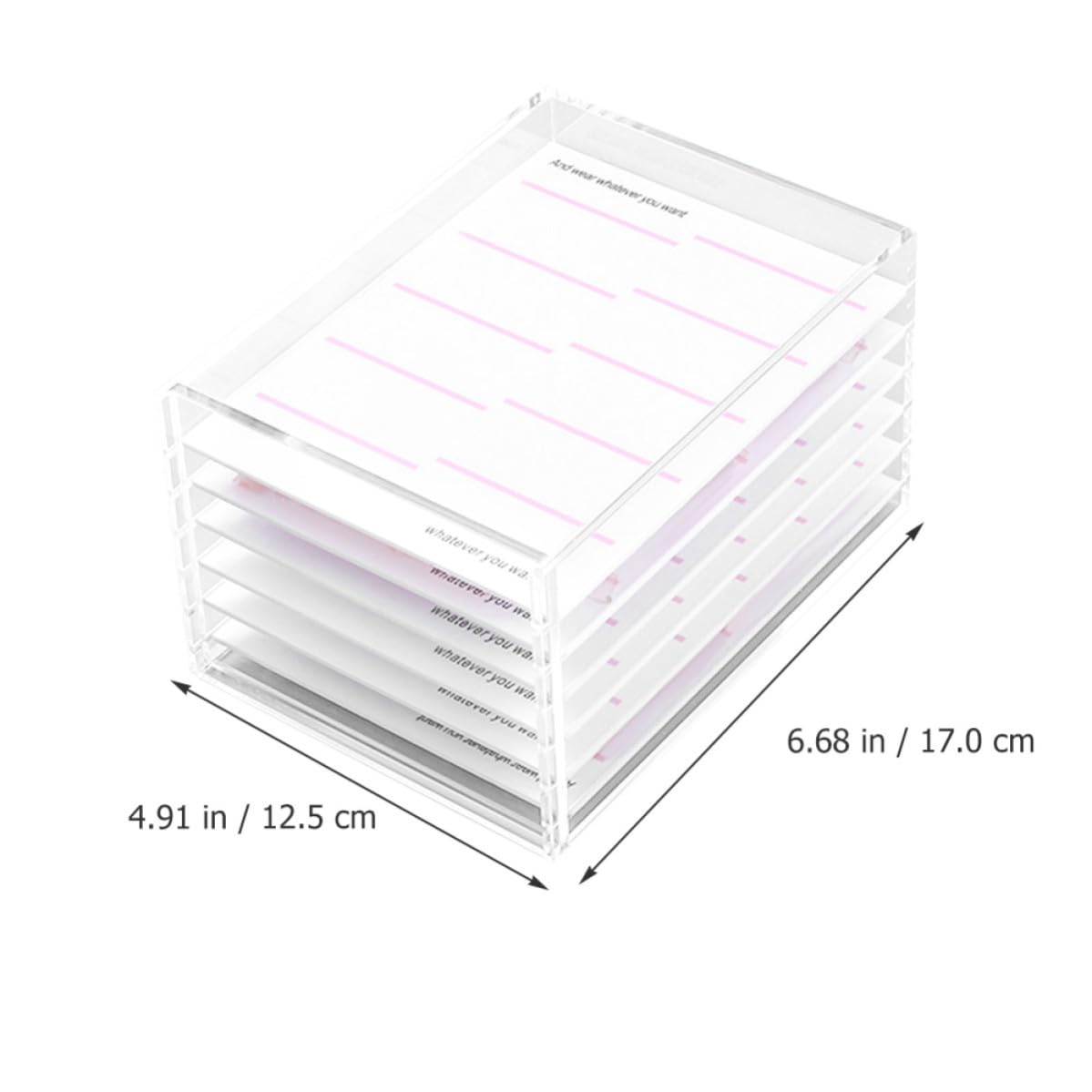PartyKindom Caja Organizadora de Manicura, Contenedor de Accesorios para Uñas, Acrílico Transparente, 6 Niveles Cajones, para Uñas Postizas y Piezas de Nail Art, Uso Doméstico y Salón