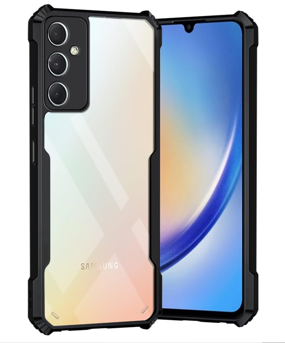 WOW IMAGINE Shock Proof Clear Back Case Mobile Cover for Samsung Galaxy A34 5G (Hard | Hybrid PC + TPU | Full Armour Device & Camera Protection | Earthy Black) (B0CF58CD6Q) Amazon Price History, Amazon Price Tracker