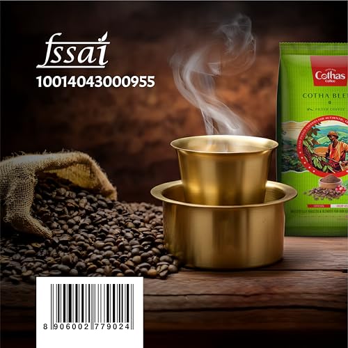 Image of Cothas Cotha Blend Filter Coffee Powder | Roasted & Blended Signature Mix of 60% Coffee & 40% Chicory | Authentic South Indian Filter Coffee with Rich & Aromatic Flavour 500gm