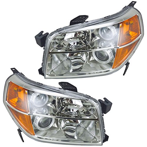 Image of TRQ Headlight Assembly Set HO2518110 HO2519110 Compatible with 2006-2008 Honda Pilot