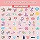 Hibarby 50 Stück Meerjungfrau Sticker Set, Graffiti Wasserdichte Vinyl Cute Mermaid Aufkleber für Laptop, Wasserflasche, Reisekoffer, Handyhülle, iPad, Tagebuch, Scrapbook, Kinder Jugendliche