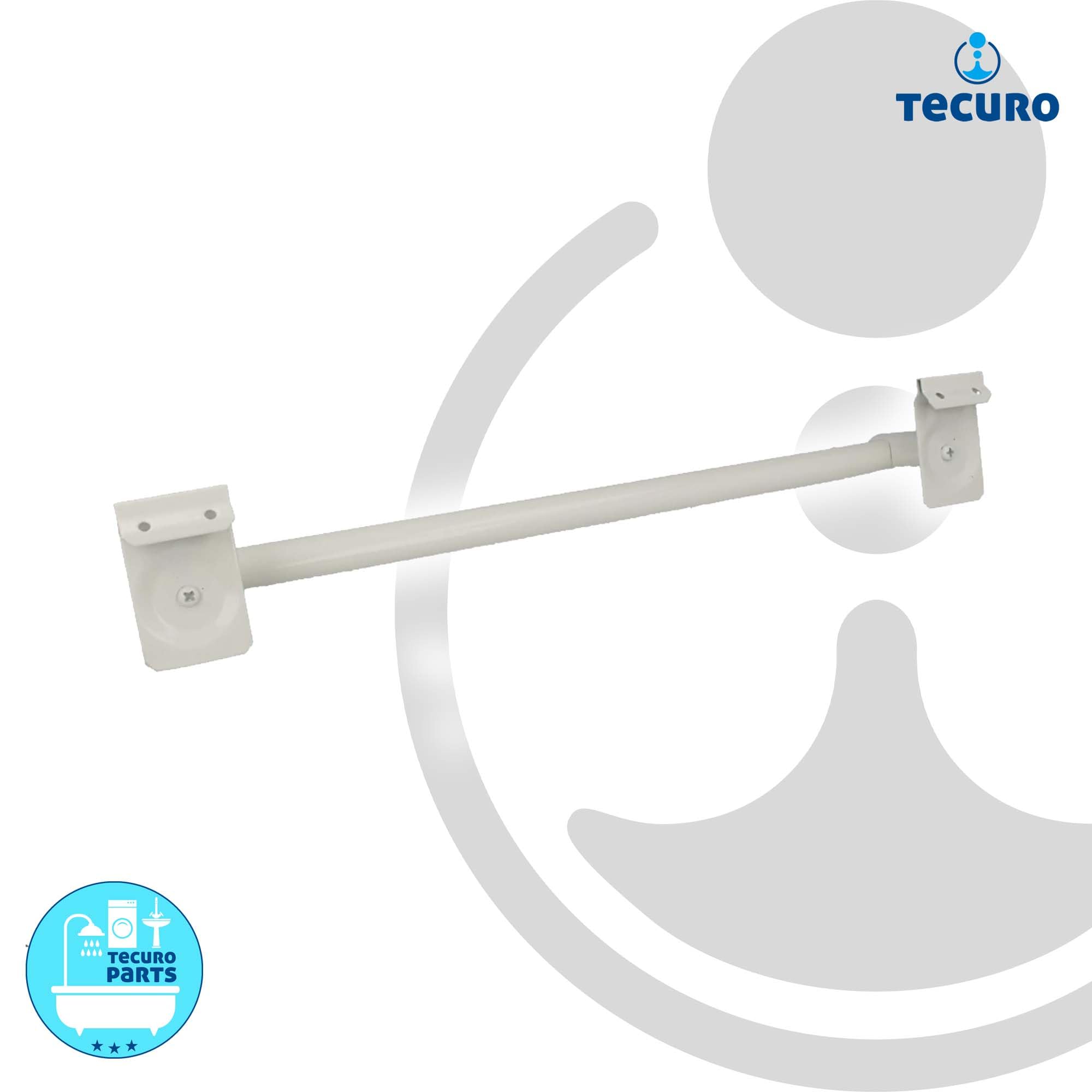 tecuro Universal Heizkörper-Handtuchhalter 400 mm - Messing weiß (RAL 9010)