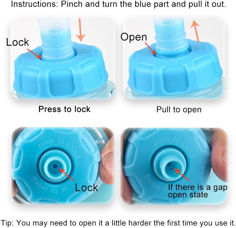 Miniatura 2 de Soft Flasks - Botella de agua suave plegable para correr, sin BPA, para paquete de hidratación, 10 onzas  17 onzas (azul, 17 onzas)