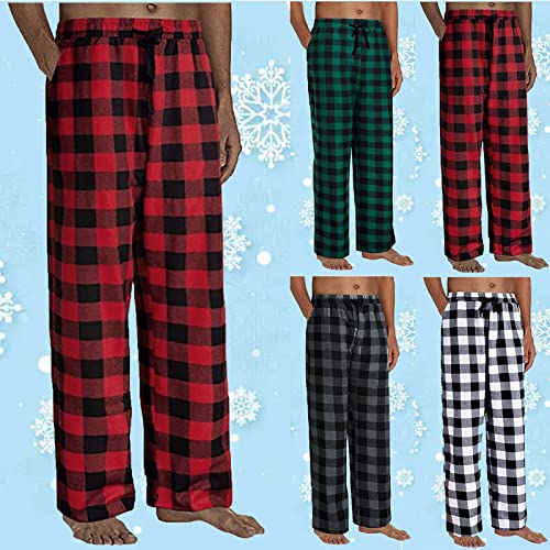 Cambkatl Men’s Buffalo Plaid Pajama Pants with Pockets Soft Comfy PJs Bottoms Sleep Loungewear2