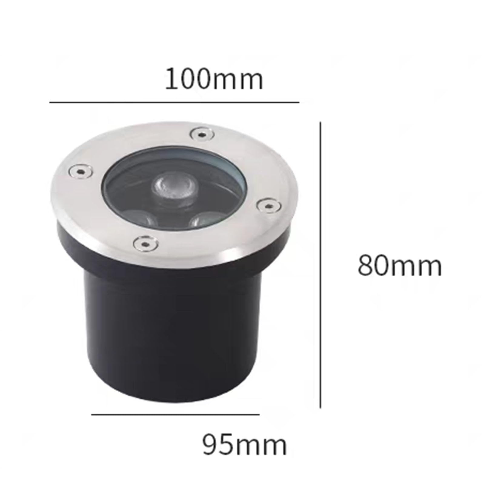 Lampa krajobrazowa LED, 1/4 wpuszczane reflektory LED, wodoszczelne oświetlenie podłogowe, IP67, do ogrodu, podjazdu, patio, wejścia garażowego, na taras, oświetlenie zewnętrzne 3 W (RGB, 220V)
