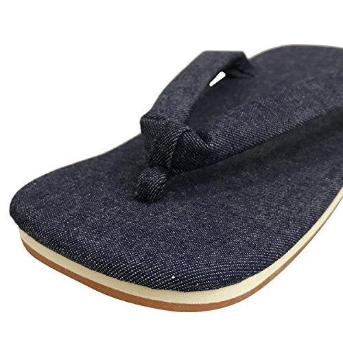 Edoten Made in Japan Setta Sandals. Amezoko Rubber Sole. XL All Denim4