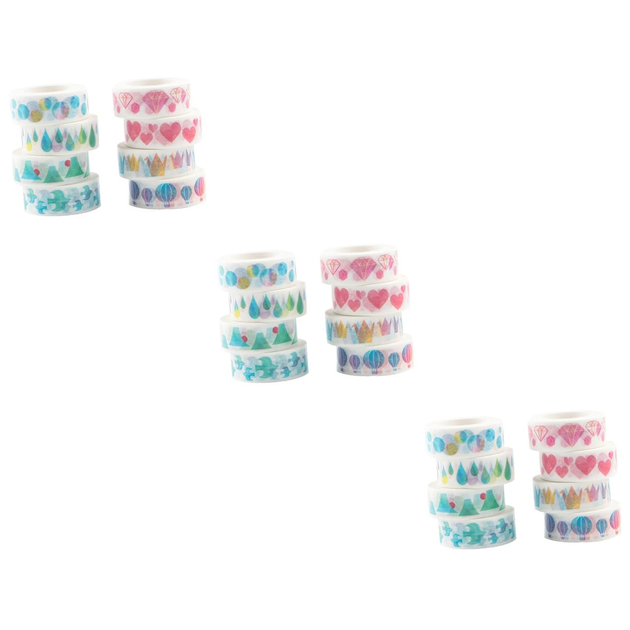 VILLCASE 24pezzi Nastro Adesivo Wasabi Da Nastro Decorativo Per Scrapbooking e Fai Da Te Per Organizzare Planner e Decorare Oggetti Confezione Variegata