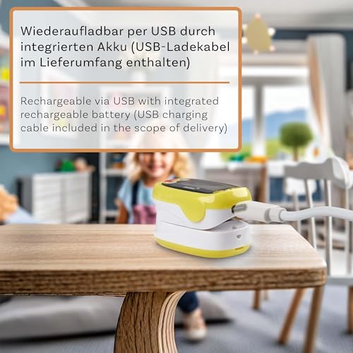 Pulox PO-210B Kinderpulsoximeter - Akkubetriebenes Finger-Pulsoximeter für Kinder und Kleinkinder