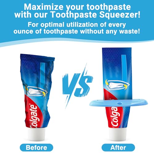Image of Self-Closing Toothpaste Caps by Tilcare - No Waste Cap Dispensers for Kids Bathroom - Mess-Free Toothpaste Lids - Easy to Use, Food Grade Silicone and BPA-Free Toppers