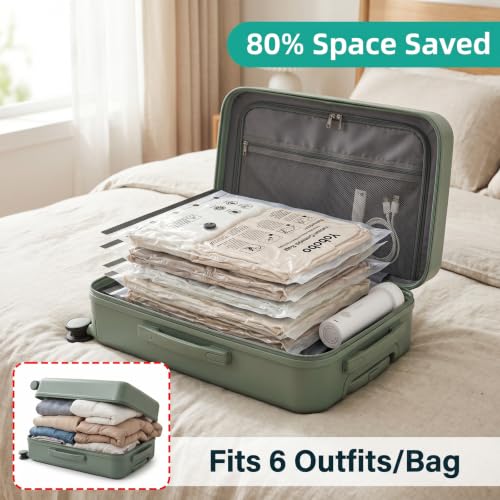 Yobobo Vacuum Seal Bags for Clothing Travel with Cordless Pump 9-Pack - image 2