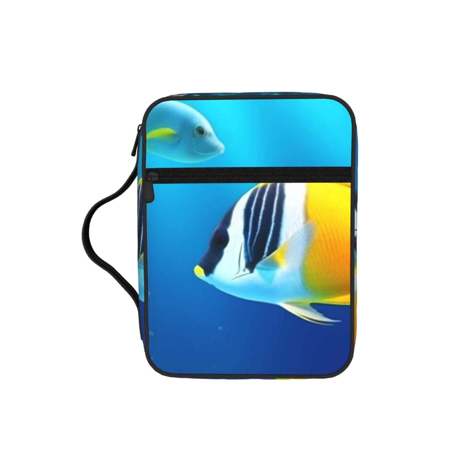 Ocean Tropical Fish Bible Cover Case Waterproof Bible Bag With Handle Organizer Storage Book Cover For Bible Study