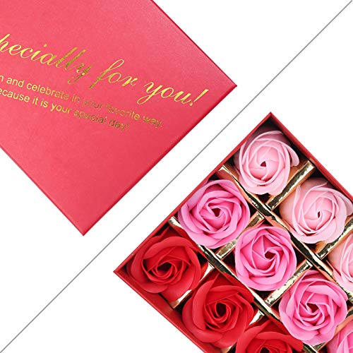 Rotumaty TFBS-04 18 Pcs Floral Scented Bath Soap Rose Flower Petals thumb #1