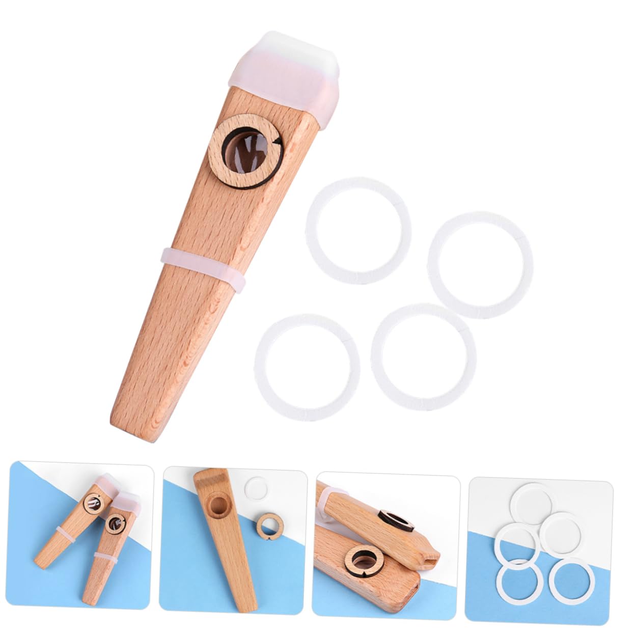 SUPVOX Flauto in Legno Strumento Musicale Kazoo Facile Da Imparare Per Principianti e Amanti Della Musica Compatibile Ukulele e Chitarra Portatile Per Attività All Aperto