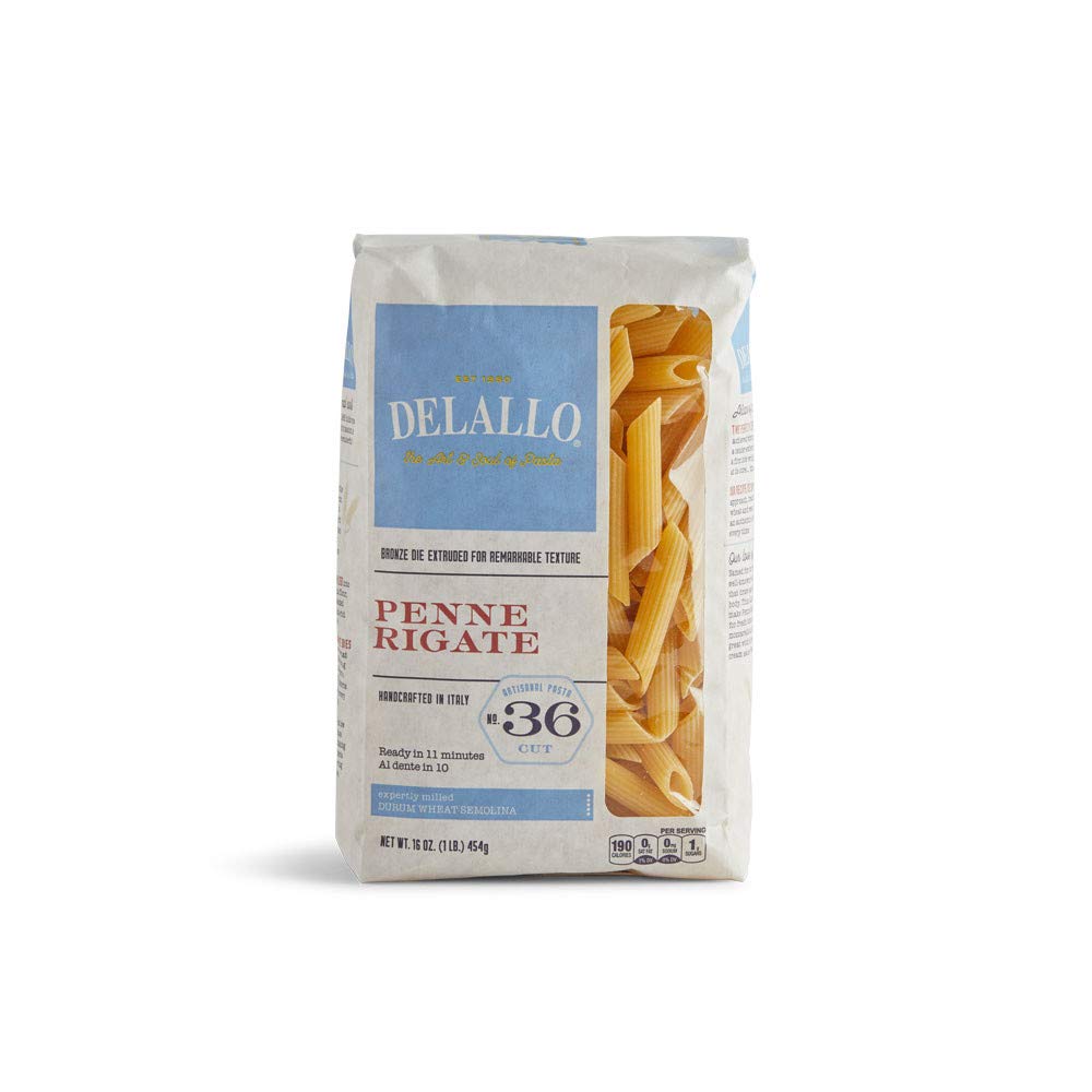 Delallo, Penne Rigate No. 36, 16 Ounce