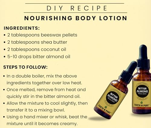 Image of Earth N Pure Bitter Almond Oil (Badam Oil) Cold Pressed, Therapeutic Grade for Body, Skin, Hair 50 ml