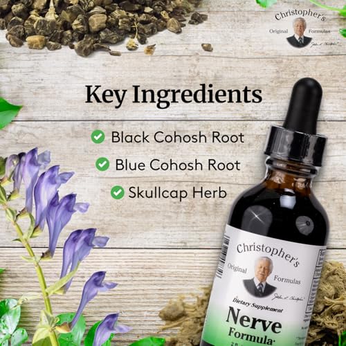 Image of Christopher's Original Formulas Nerve Formula, Natural Herbal Supplement, 2 oz