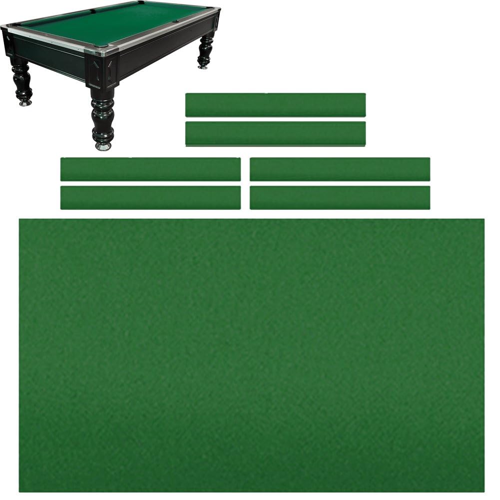 Nappe De Billard De 9 Pieds avec Bandes De Coussin, Tissu De Billard en Feutre, Couverture De Table De Billard Premium, Ensemble De Feutres en Tissu De Billard