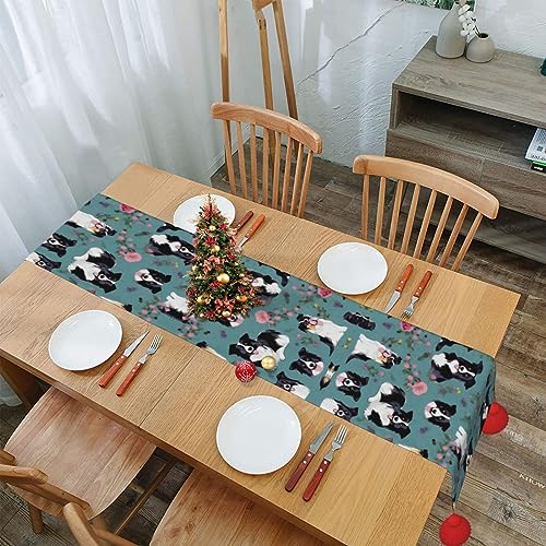 Chemin de table de salle à manger pour repas de Noël chaleureux - 6