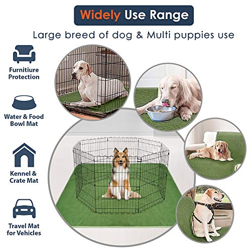 Image of Washable Pee Pads for Dogs, Extra Large Reusable Dog Pee Pad, Waterproof Pet Mat, Dog Playpen Mats for Puppy Training Whelping Playpen Pads