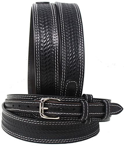 Men's Boys Girls Women Casual Basket Weave Oiled Leather Ranger Belt 26RAA233