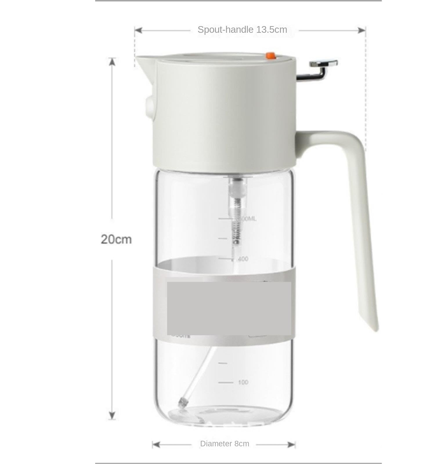 Bottiglie Dosatore Olio | Oliera da Tavola 2 In 1 Spruzzatore Di Olio D'oliva In Vetro E Distributore For Friggitrice Ad Aria For Friggere Aceto(White)