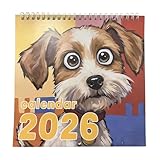 Kalender Für Hunde Des Jahres 2026,Cartoon Niedlicher Hund Monatskalender,Familienkalender 12 Monate - Für Die Tägliche Planung Und Terminverwaltung An Wand Und