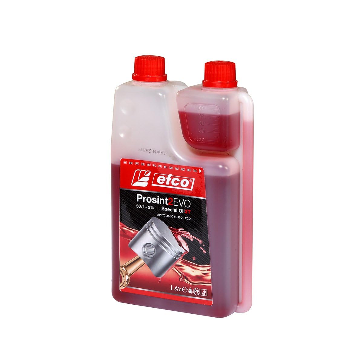 La zappa Olio miscela sintetico 2T per motosega e decespugliatore per motori Efco