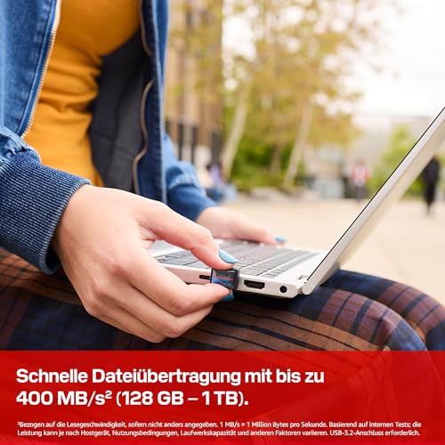 SANDISK Extreme Fit 256 GB, USB-C Laufwerk, bis 400 MB/s Lesen – Ansicht 4