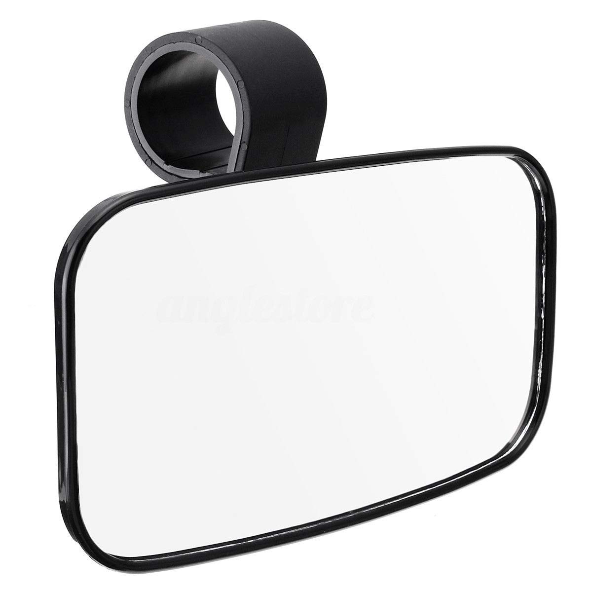 SPAUTO UTV Rear View Mirror - High Impact ABS Housing and Multi Clamps with Shatter-Proof Tempered Glass Mirror for Polaris Ranger, RZR, Rhino, Honda