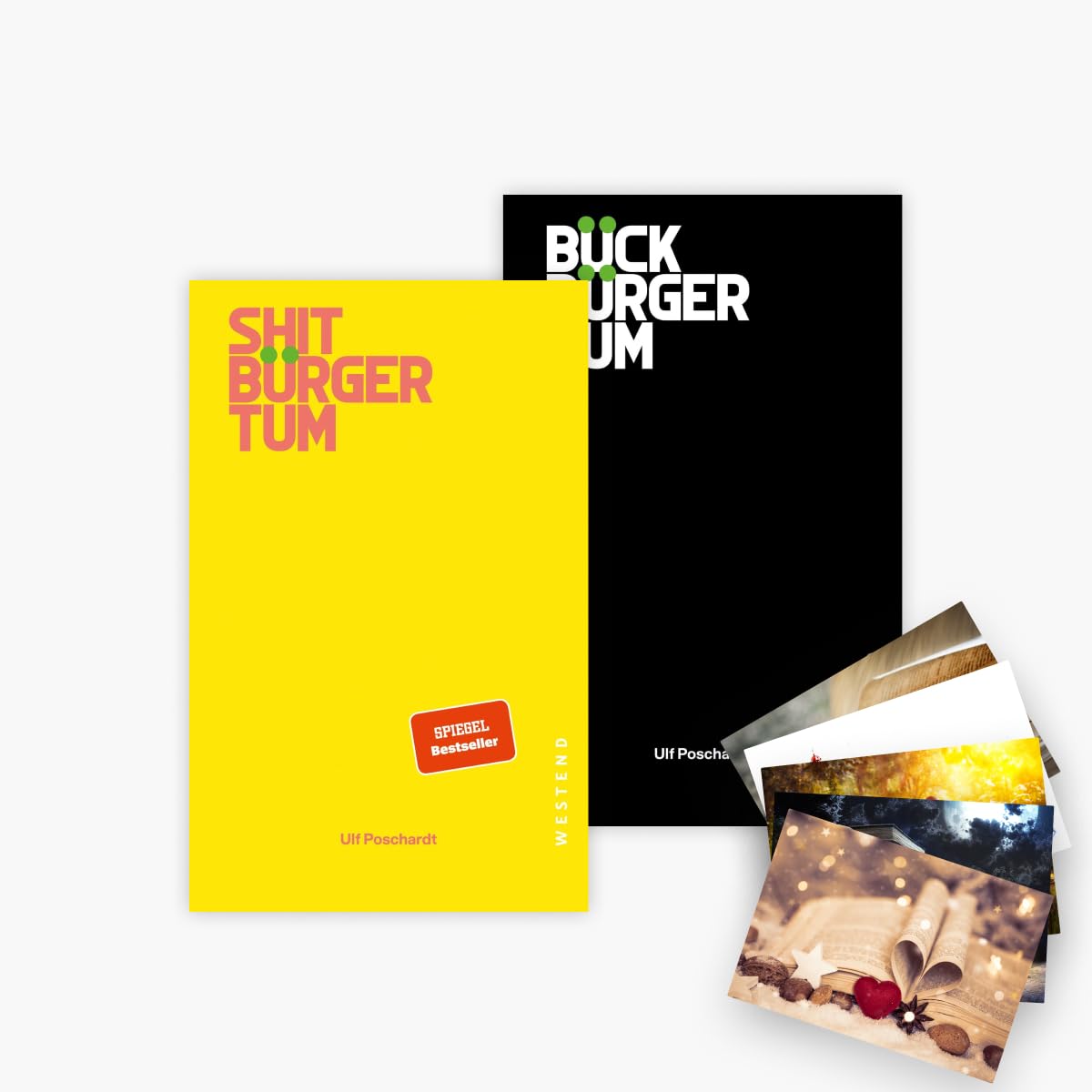 Shitbürgertum + Bückbürgertum + 1 exklusives Postkartenset