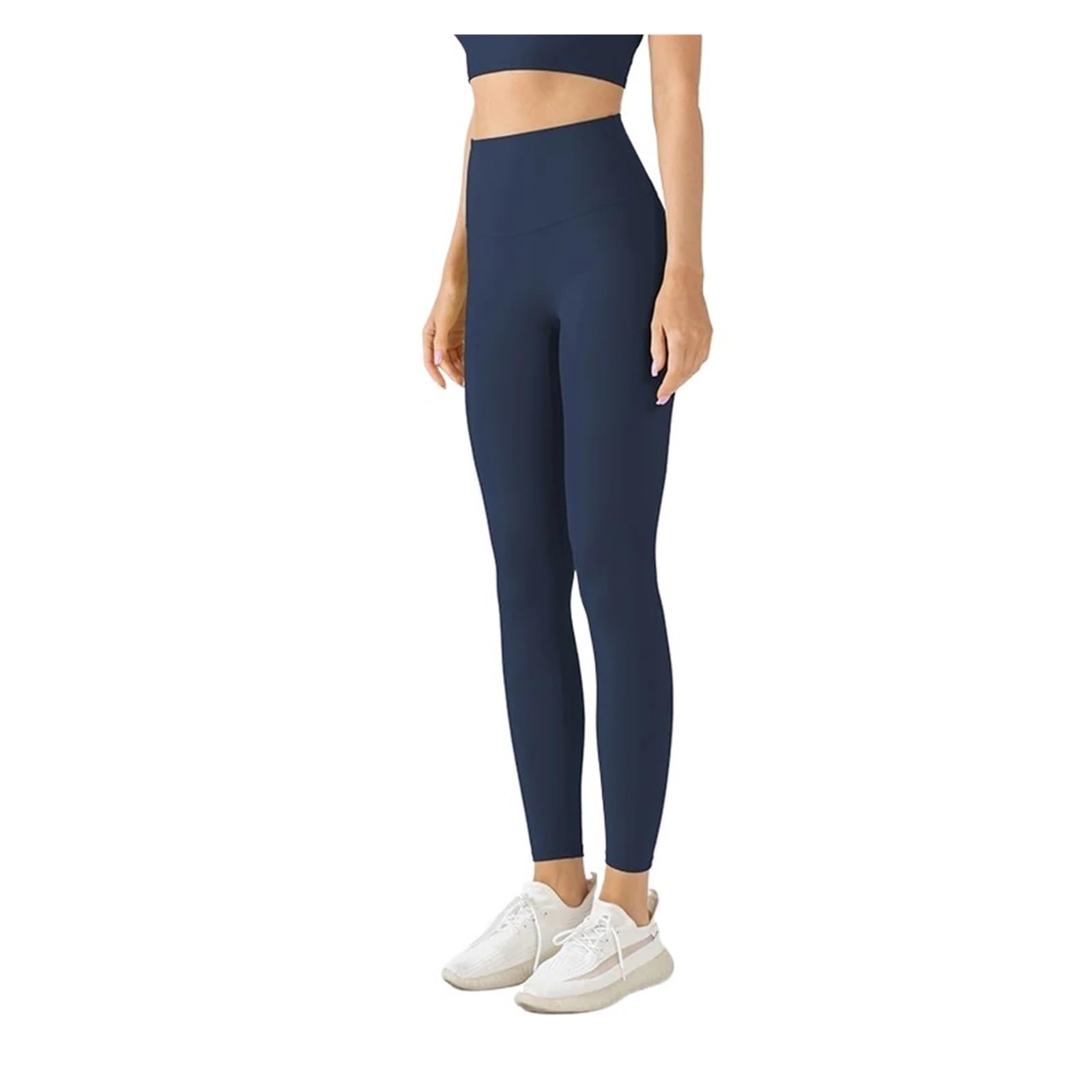 Pantaloni da Yoga a Compressione Elastica Pantaloni da Palestra in Vita da Donna Pantaloni da Corsa Fitness for Il Controllo della Pancia Pantaloni Sportivi in ​​Nylon(Deep Blue,XL)