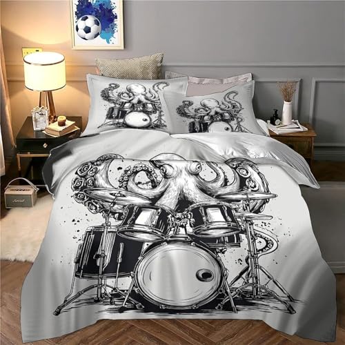 Parure de lit pieuvre super douce avec impression 3D haute qualité - 6