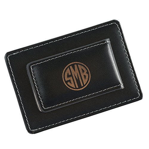 Leather Money Clip Wallet Monogrammed