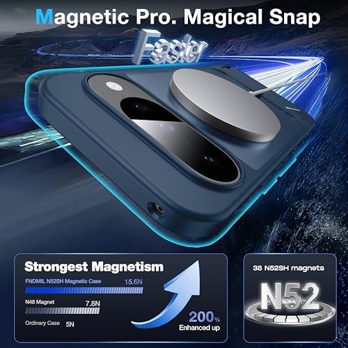 Image of for Google Pixel 10 Case /Pixel 10 Pro Case with MagSafe[Invisible Kickstand][Charge While Standing][Military Shockproof] Translucent Matte Soft Silicone Bumper Pixel 10 /10 Pro Phone Case,Blue