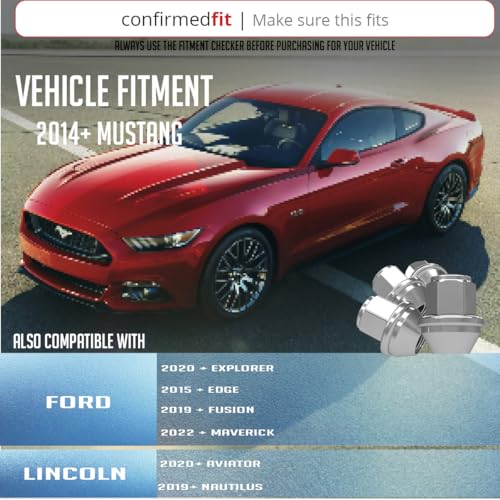 Image of Wheel Accessories Parts 20 Pcs M14x1.5 14x1.5 Thread OEM Style Lug Nuts 1.45 inch Long Chrome 13 /16 inch 21mm Hex Fits Ford Mustang Explorer Maverick ACPZ-1012-M ｜ 611-007