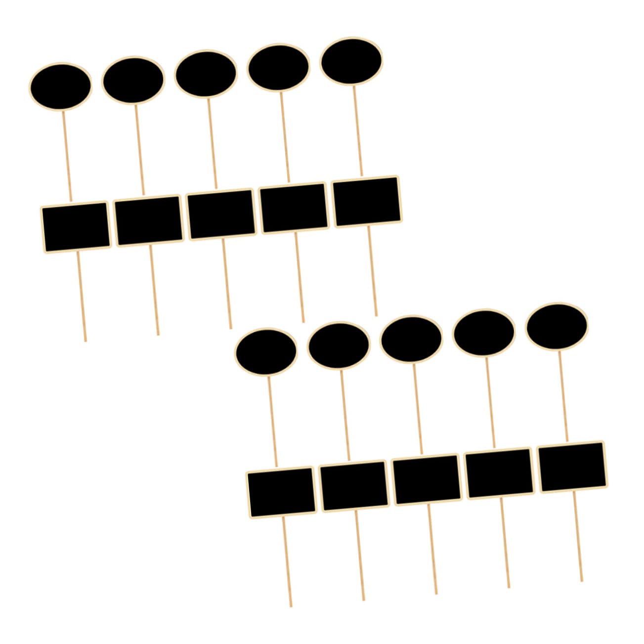 VICASKY 2sets Sturdy Wooden Plant Tags Garden Succulent Labels Flower Identification Boards 20pcs*2