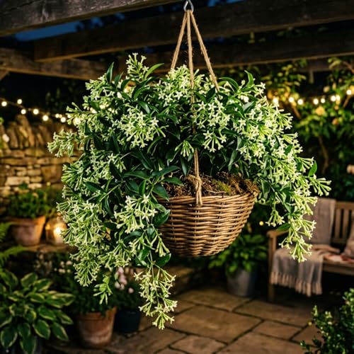 2 Night Blooming Jasmine Plants Live Jasmine Live Plants for Planting 5 to 9 in Height Fragrant Flower Vine Plant