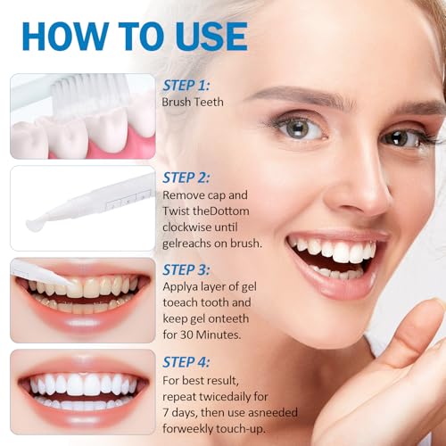 Image of KTSAY Teeth Whitening Pen - Professionally Stain Removal Teeth Whitening Gel Formula, No Sensitivity Effective Teeth Whitener, Mint (0.11 Fl Oz (Pack of 4))
