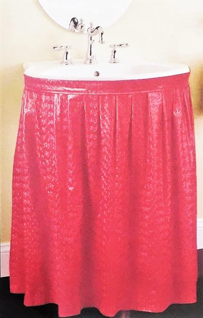 Better Home Premium Vinyl Sink Skirt Bath Vanity Cover Waterproof