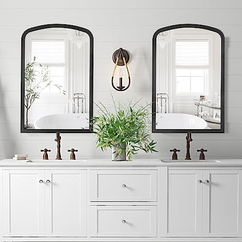 WallBeyond-Arched-Wall-Mirror-Wood-Framed-30-x-40-Rustic-Farmhouse-Wood-Arched-Mirror-for-Bathroom-Wall-Decor-Entryway-Living-Room-Black