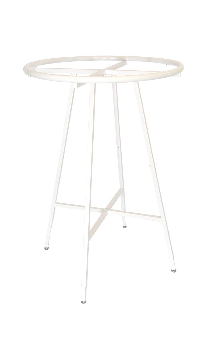 Collapsible Round Clothing Rack in White - 48 to 72 H Inches