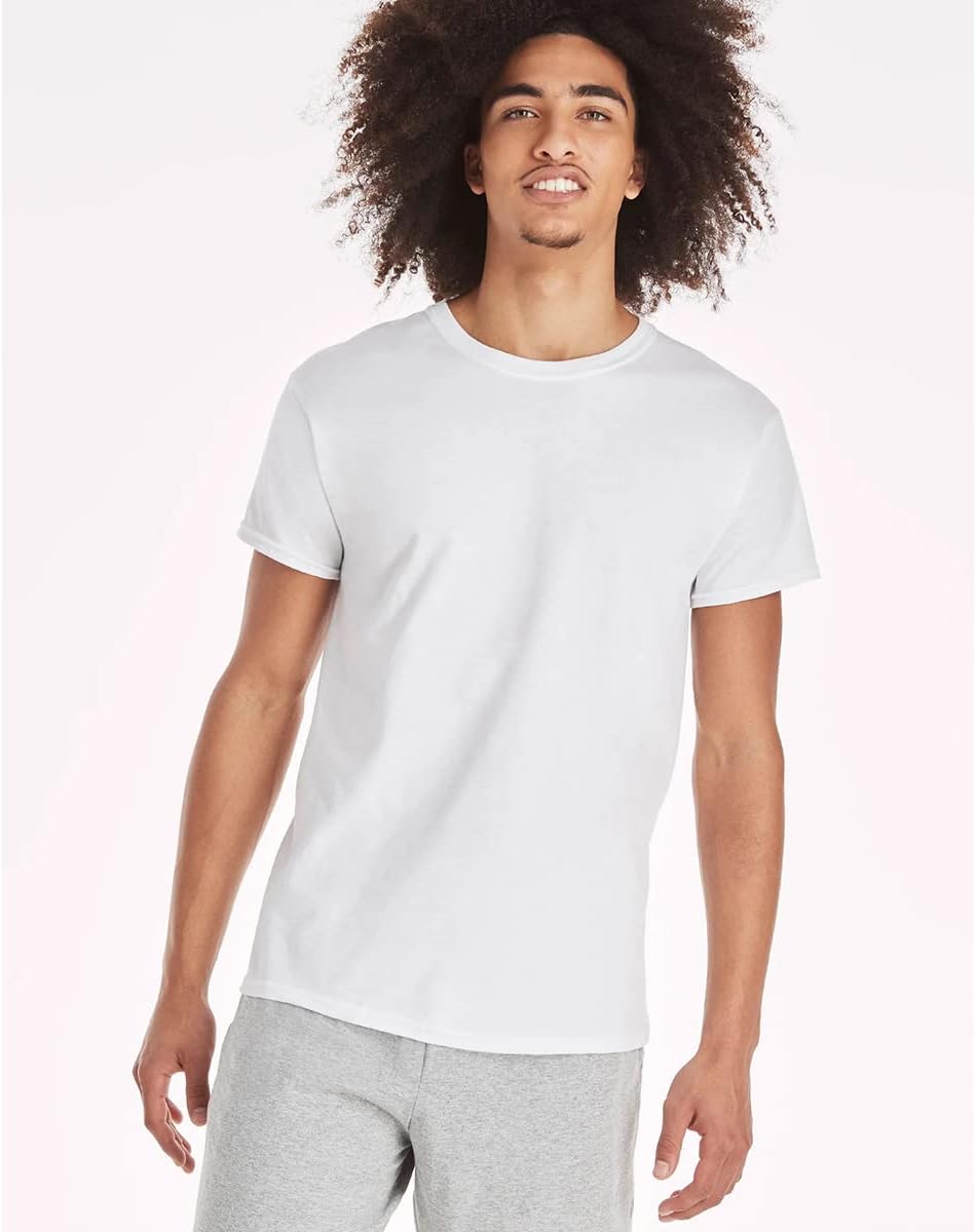 Hanes Ultimate® FreshIQ® ComfortSoft® Crew Neck Big Undershirt 6-Pack White 2XL