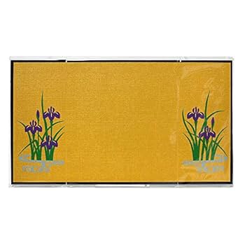 Amazon.co.jp: 型染め 三つ折り 屏風 (毛氈付) 菖蒲 : ホーム