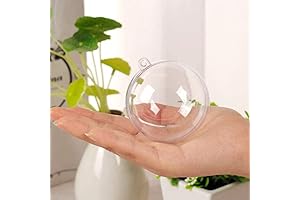 20 Pack Clear Plastic Balls for Crafts, DIY Fillable for Parties