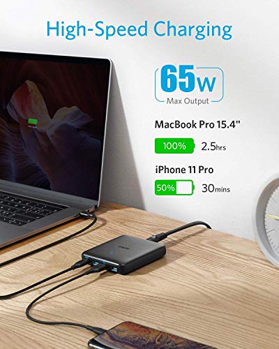 Anker 63W 4 Port Piq 3.0 & Gan Fast Charger Adapter, Powerport Atom Iii Slim Wall Charger With Dual Usb C Ports (45W Max), For Macbook, Laptops, Ipad Pro, Iphone, And More #TOP3