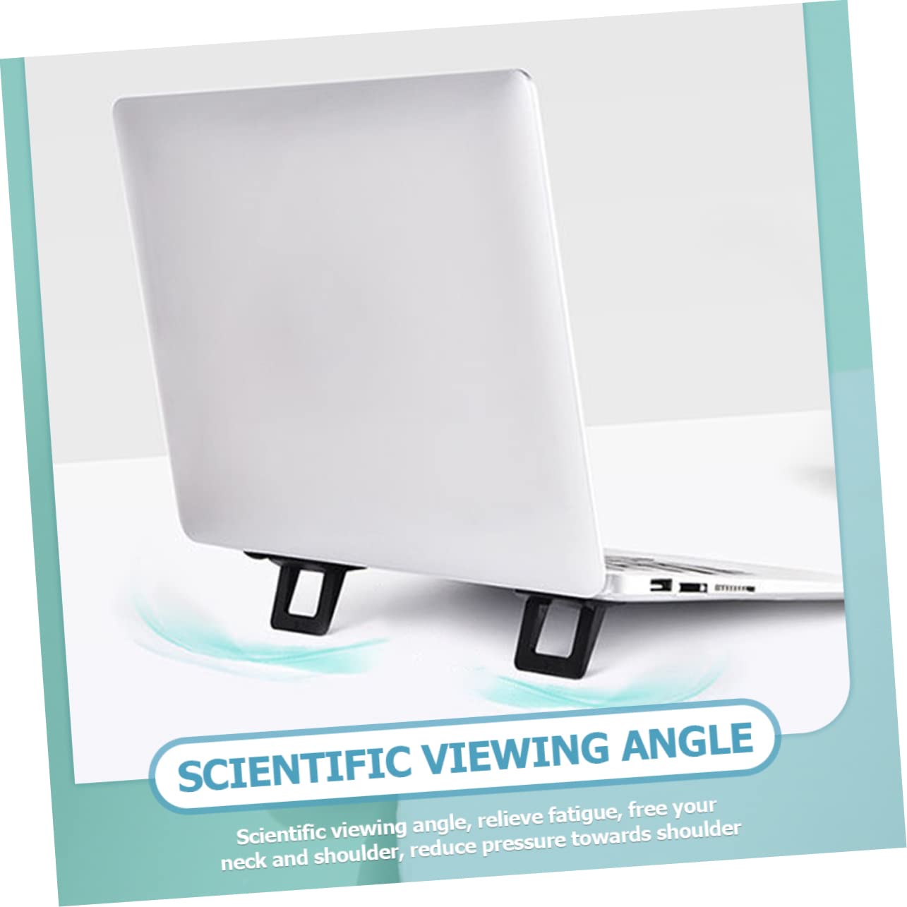SHINEOFI 4 Soporte Ergonómico para Portátil Base Antideslizante de Pc Elevador para Escritorio Estabilidad y Refrigeración para Oficina y Hogar