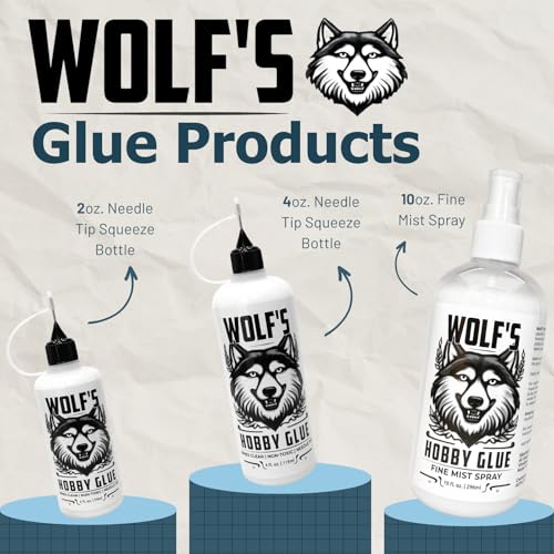 Wolf's Hobby Glue Fine Mist Spray 10oz - Dries Clear, Strong Hold Adhesive, Non-Toxic - Ideal for Arts and Crafts, Scrapbooking, Card Making, Dioramas, School Projects, Puzzles, Paper, Fabric, Wood - Image 7